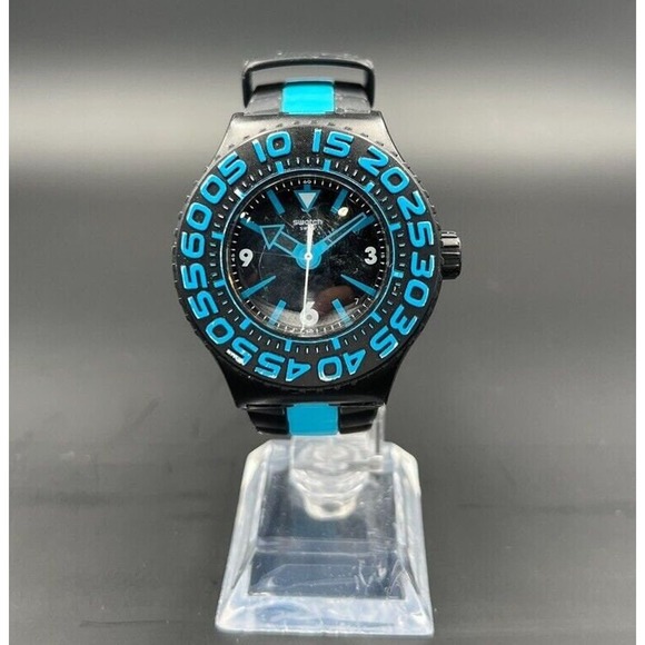 RARE Swatch Scuba Libre Divers Watch SUUB400 Gorami Runs w/ New Battery - Picture 2 of 5